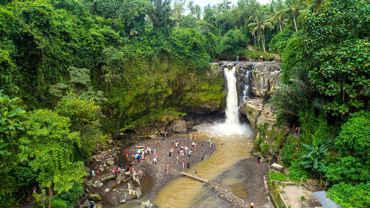 Swimming Tegenungan Waterfall