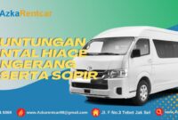 Keuntungan Rental Hiace Tangerang Beserta Sopir