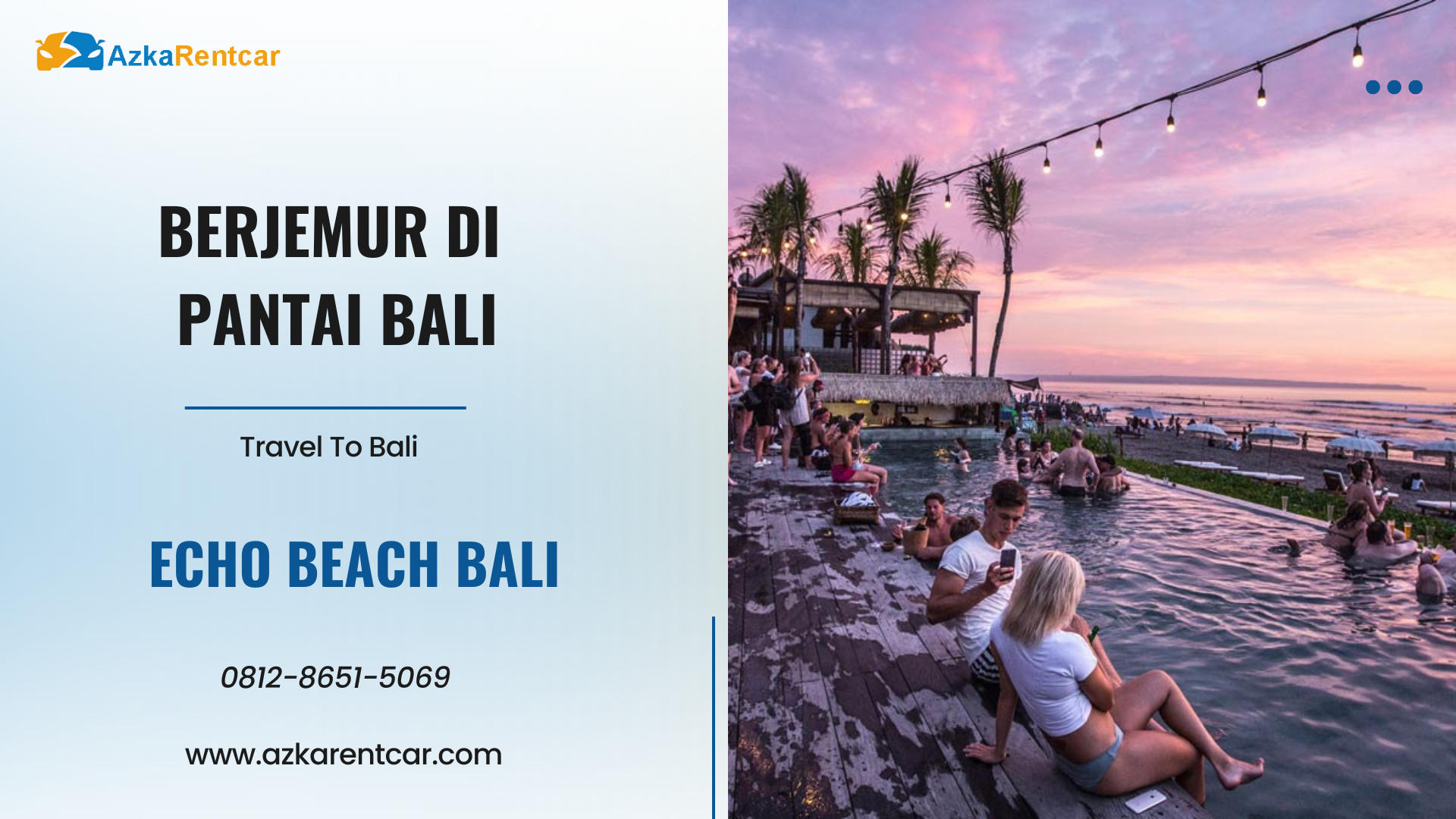 Berjemur di Echo Beach Bali